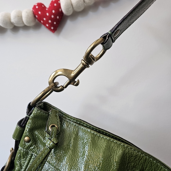 Y2K Coach 12735(f14707) Green Leather Zoe Medium Hobo Shoulder Bag - Picture 3 of 14